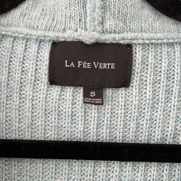 Cozy teal cardigan - Picture 2 of 7
